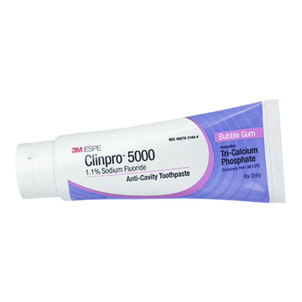 3M ESPE Clinpro 5000 Anti-Cavity Toothpaste - 1.1% Fluoride - Bubble Gum - 4oz